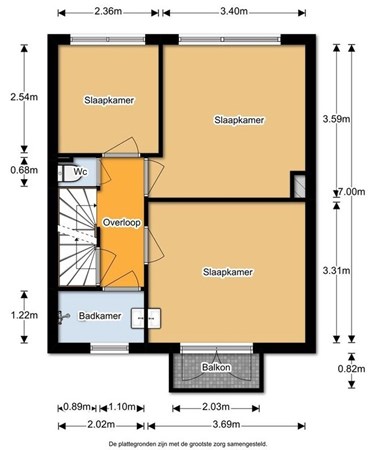 Floorplan - Vechtstraat 21, 1442 SH Purmerend